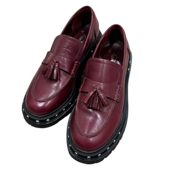 Free People Teagan Tassel Loafer In Wild Mulberry - Picture 2 of 11